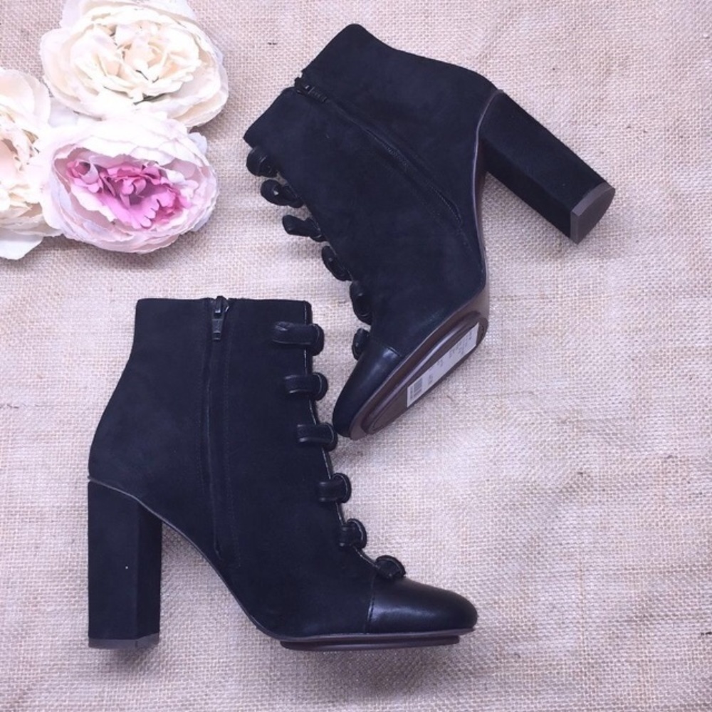 Black Suede Bow Booties | See By Chloe